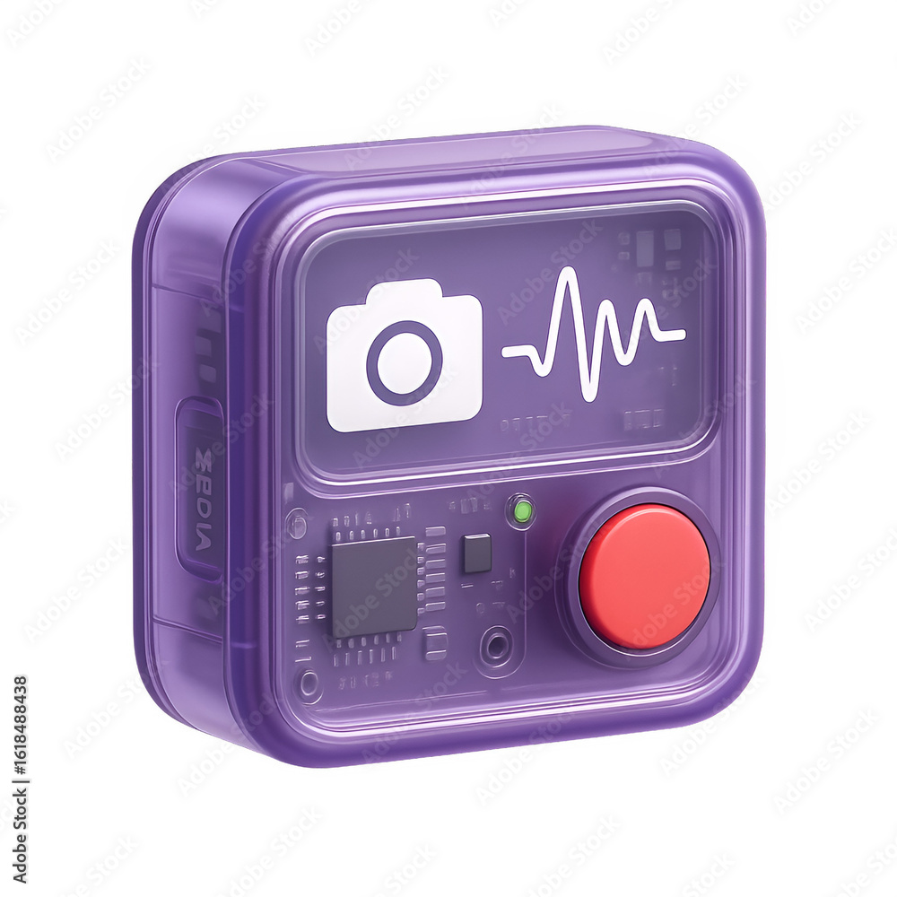 Fototapeta premium Online Course Creation Module in Transparent Grape Purple Case
