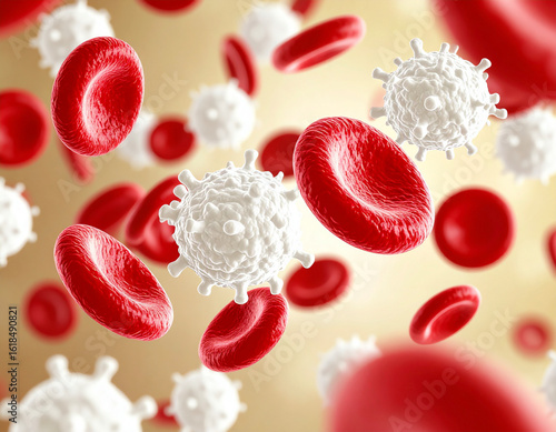 White Blood Cells Fighting Viruses – Immunity Concept