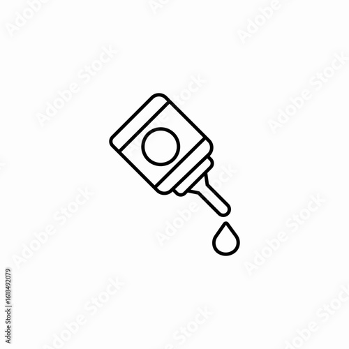 dripping glue bottle icon sign vector