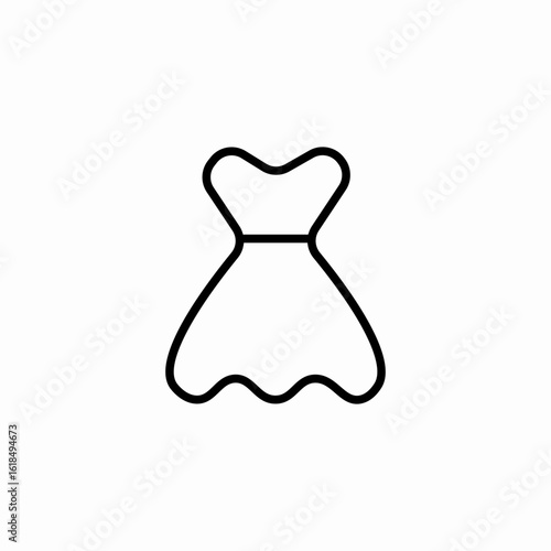 simple wedding dress icon sign vector