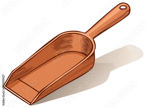 Copper Kitchen Scoop with Handle for Scooping Ingredients and Cooking