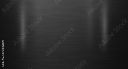 Elegant black brushed metal background with subtle light reflections for modern designs and industrial applications