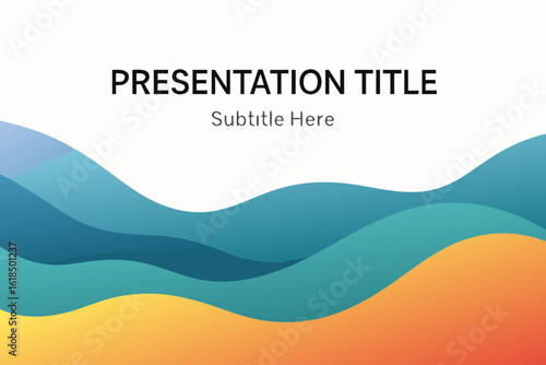 Abstract Presentation Template: A dynamic template with abstract color gradients that gives presentation an eye-catching professional appeal for any content.