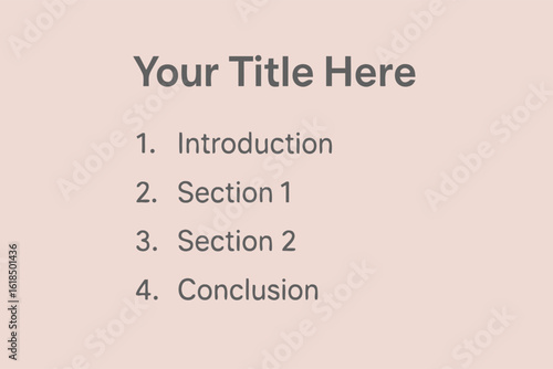 Your Title Here: A minimalist, elegant design with a focus on clarity and readability, perfect for conveying structured information. This clean graphic is versatile for various content.