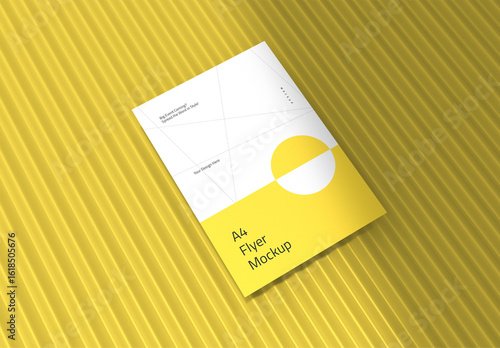 Modern A4 Flyer Mockup on Texture Background