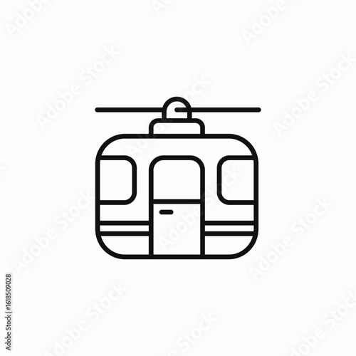 cable car transportation icon sign vector
