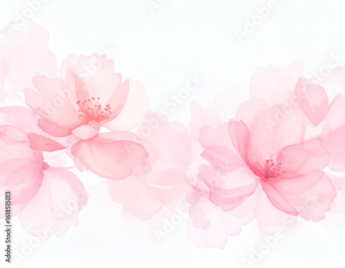 Soft Pink Watercolor Brushstroke Background
