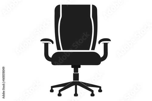 office chair black and white silhouette