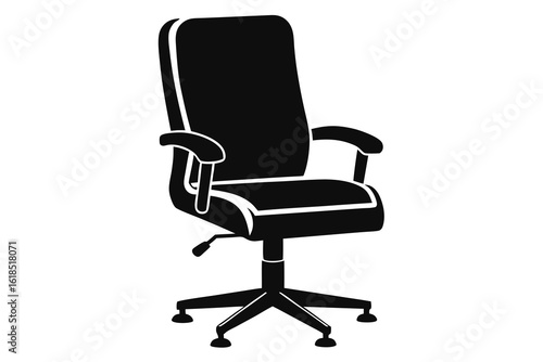 office chair black and white silhouette