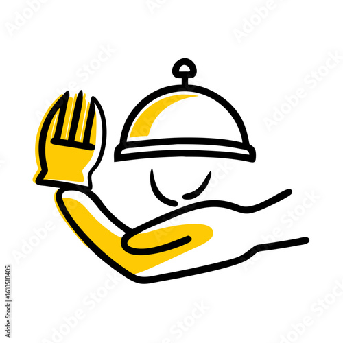 Restaurant Services – Hand Drawing Icon for Web and Graphic Design