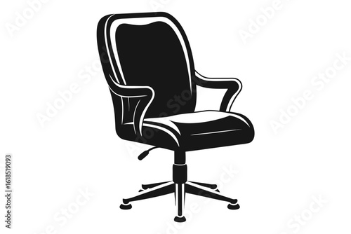 office chair black and white silhouette