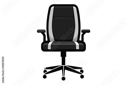 office chair black and white silhouette