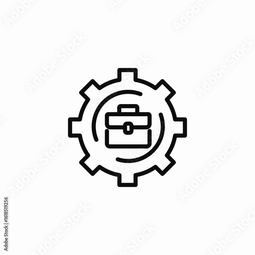 business gear work icon sign vector