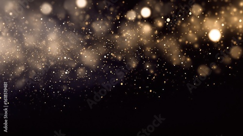 Golden Bokeh Lights Background for Elegant Designs