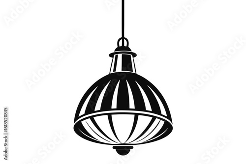 hanging pendant light black and white silhouette