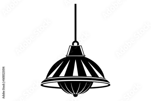 hanging pendant light black and white silhouette
