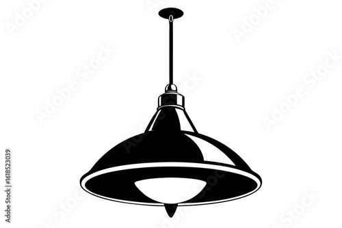 hanging pendant light black and white silhouette
