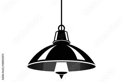 hanging pendant light black and white silhouette