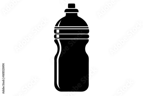 Brown blank glass medicine bottle with cap isolated on white