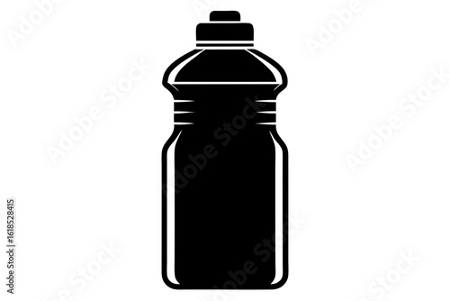 Brown blank glass medicine bottle with cap isolated on white