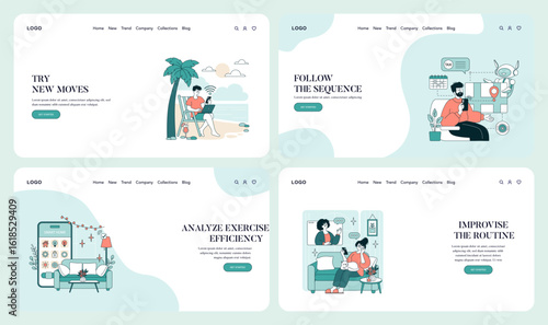 Modern Lifestyle Habits Illustrated in Vector Art