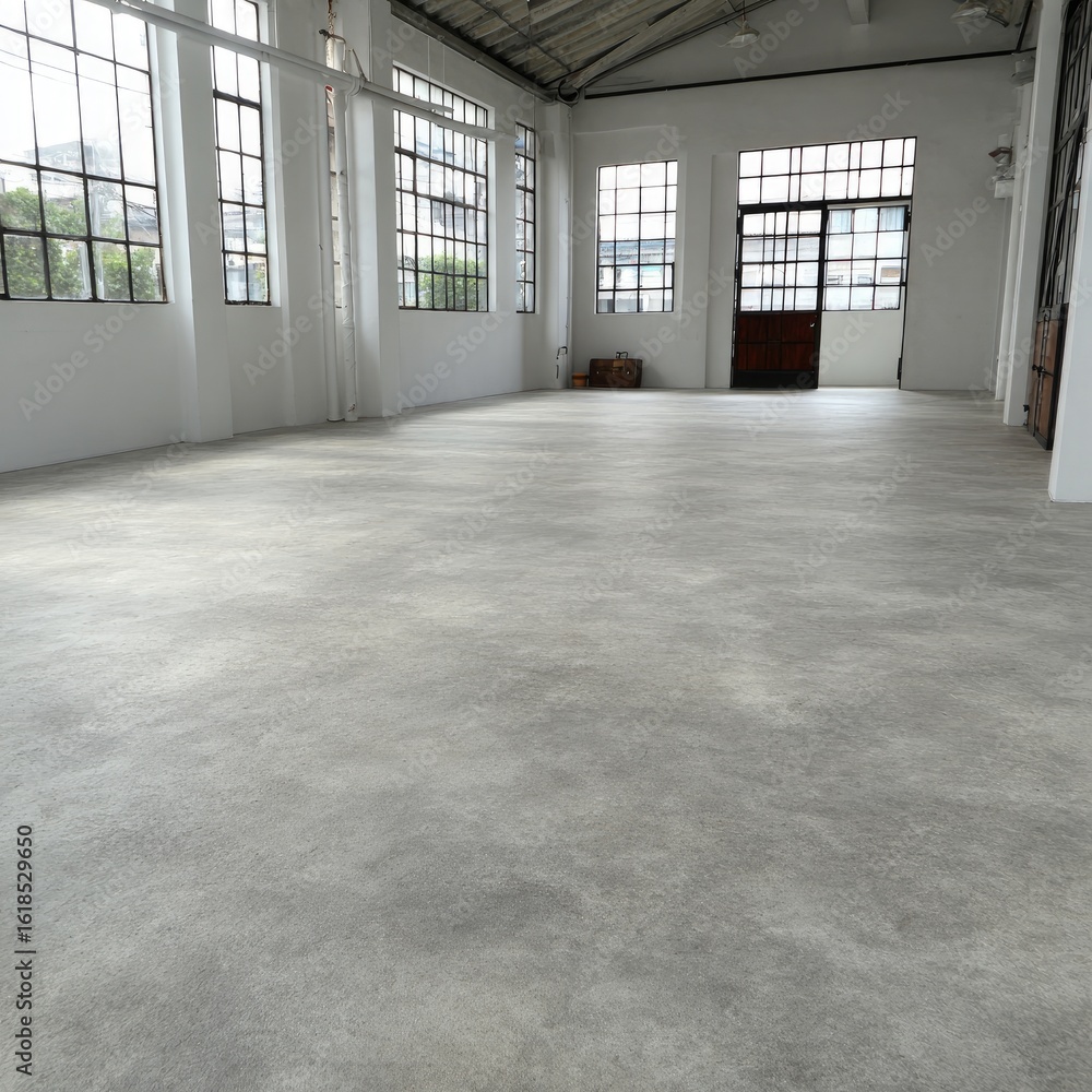 Fototapeta premium Spacious, light-filled industrial space