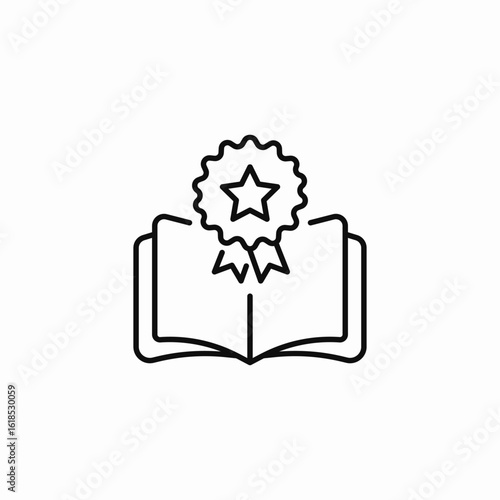 awarded knowledge book icon sign vector