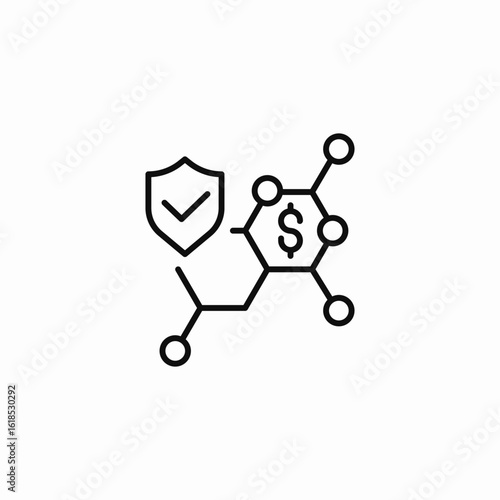 blockchain money security icon sign vector