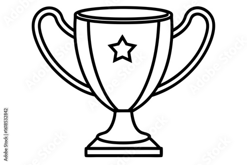 trophy cup, an isolated shiny metal object, symbolizes a champion's victory and the prize for first place in a competition