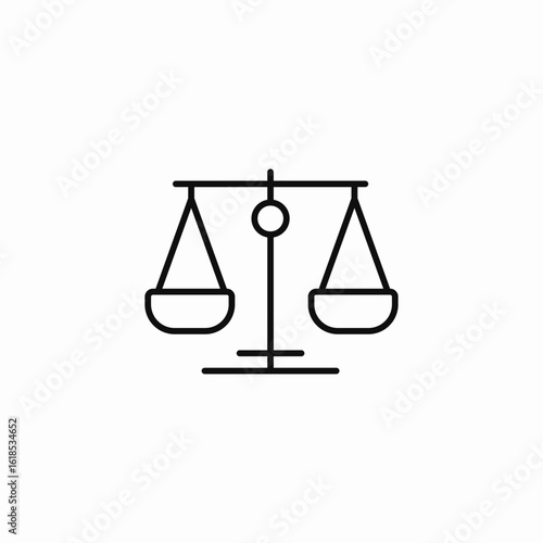 justice balance scale icon sign vector