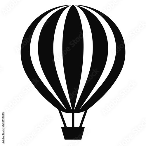 Vector art of hot air balloon vector illustration, a classic symbol of adventure isolated on white background