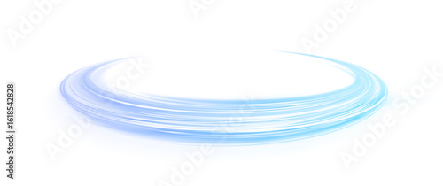 Dynamic whirlpool and swirl of light with magic sparkle, electric trail, and abstract neon glow. Twirling vector flare and transparent motion element.