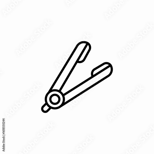 hair straightener tool icon sign vector