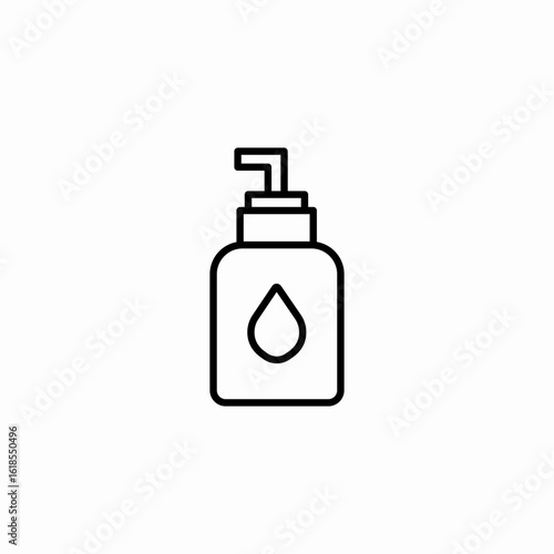 liquid soap dispenser icon sign vector