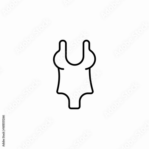 one piece swimsuit icon sign vector