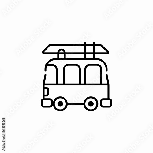 travel van camper icon sign vector