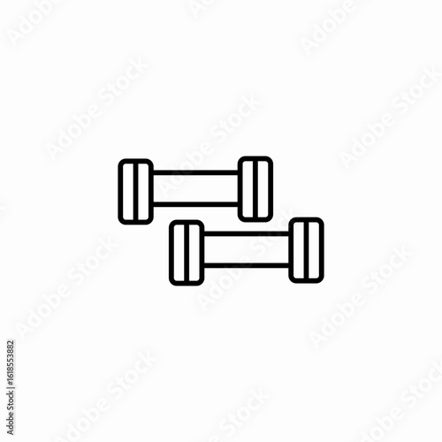 workout dumbbells fitness icon sign vector
