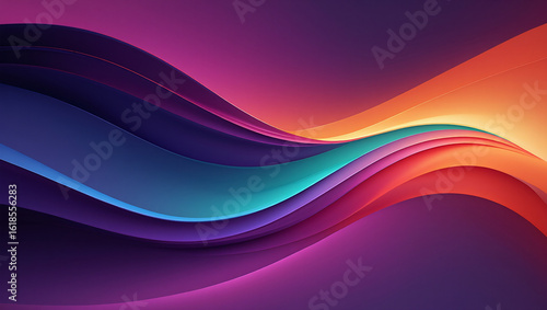 Abstract colorful waves flow with a vibrant gradient background