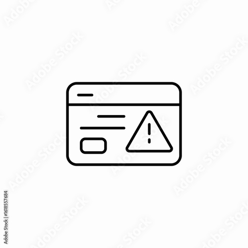 browser error warning icon sign vector