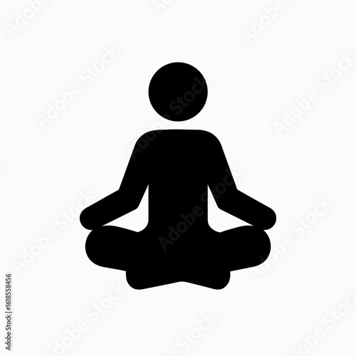 Person meditating in lotus yoga pose – solid style