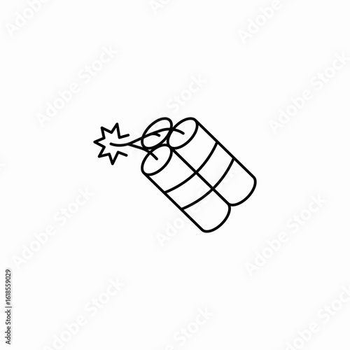 dynamite sticks exploding icon sign vector