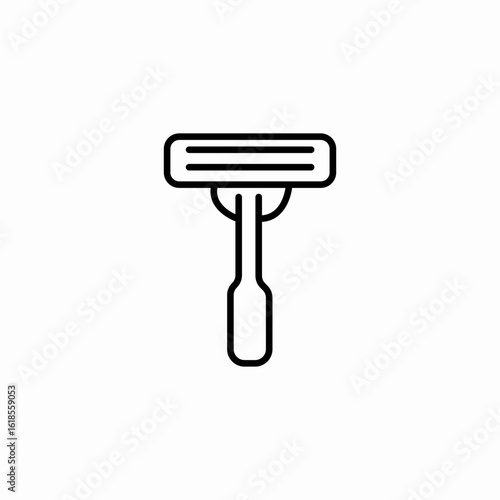 disposable razor blade icon sign vector