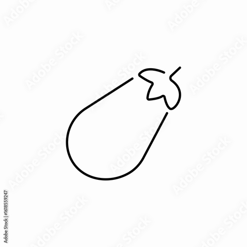 eggplant vegetable icon sign vector