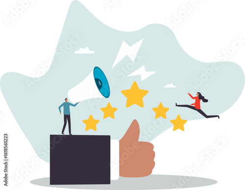 Recommendation, like or business feedback, office reputation,about a man and his life.