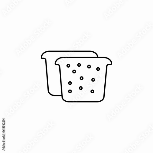 sliced bread loaves icon sign vector