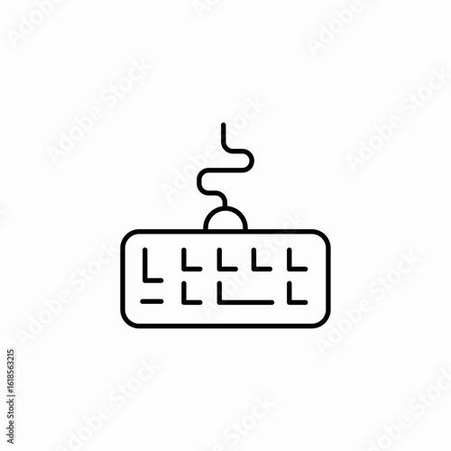 wired keyboard input icon sign vector