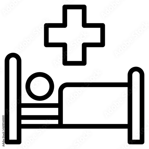 Treatment room icon vector illustration