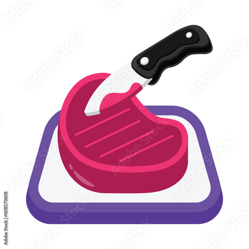Beef Meat  Vector style icon. Eps 10 file