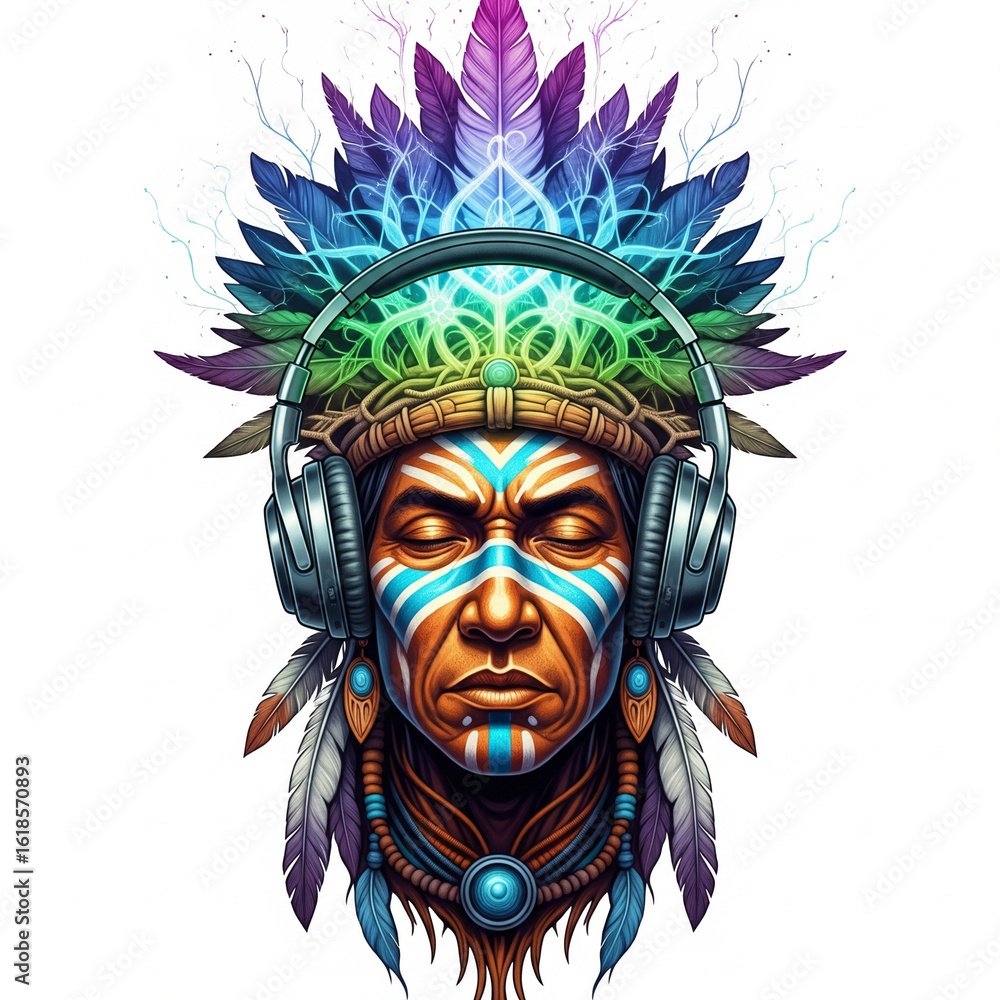 Fototapeta premium shaman headphone