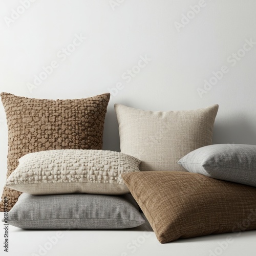pillows with white background